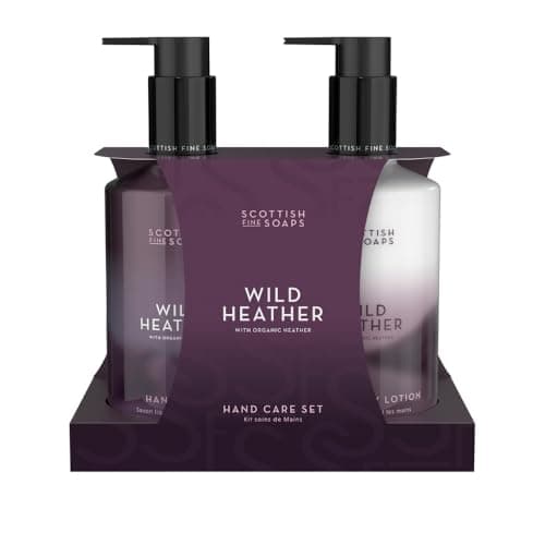 Image of Scottish Fine Soaps Wild Heather Hand Care Set – Hand Wash & Lotion with Heather Extract, Panthenol & Vitamin E