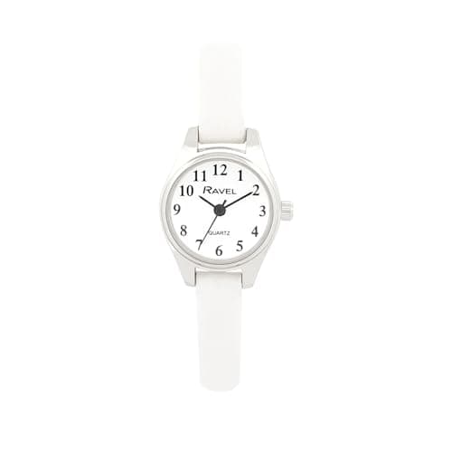 Image of Ravel - Women's Petite Cocktail Watch - White/Silver Tone