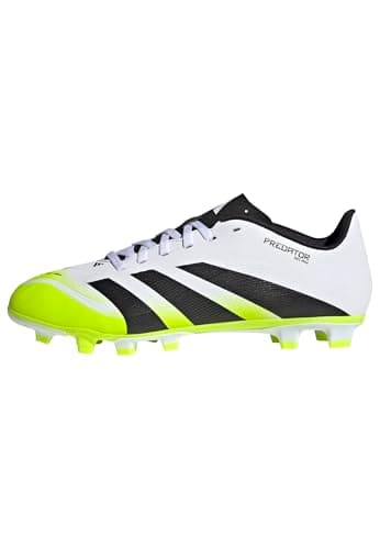 Image of adidas Unisex Predator Club Firm Ground/Multi Ground Football Boots, Cloud White/Core Black/Lucid Lemon, 8 UK