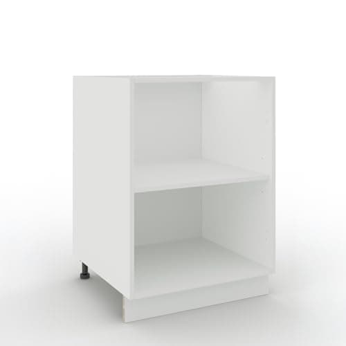 Image of JD Greta Adjustable Kitchen Base Unit Carcass - 600mm - Kitchen Cabinet Carcass - White Matt