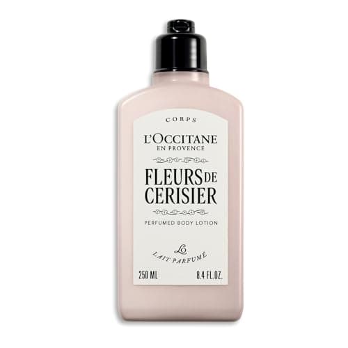 Image of L'OCCITANE - Fleurs de Cerisier (Cherry Blossom) Body Lotion - 250 ml - Fruity, floral and musky fragrance - Made in France