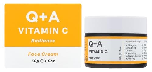 Image of Q+A Vitamin C Radiance Cream - Hydrating, Anti-Ageing Face Cream with Collagen Boosting Vitamin C, Elasticity Enhancing Centella Asiatica & Antioxidant-Rich Tropical Fruit for Glowing Skin, 50g