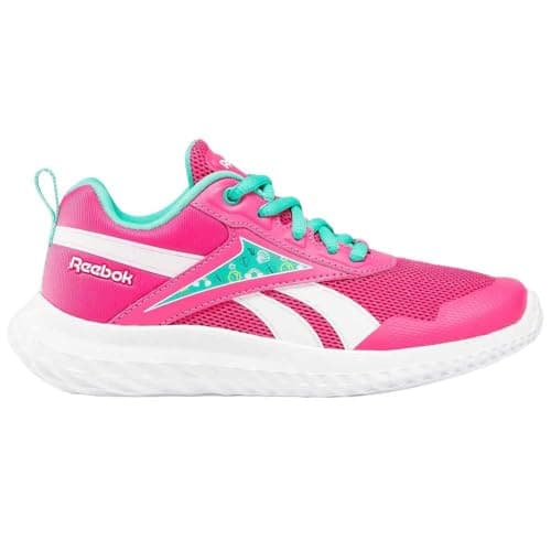 Image of Reebok Rush Runner 5.0 BOLDPINK/UNLEASHEDGREEN/White Female Running Shoes