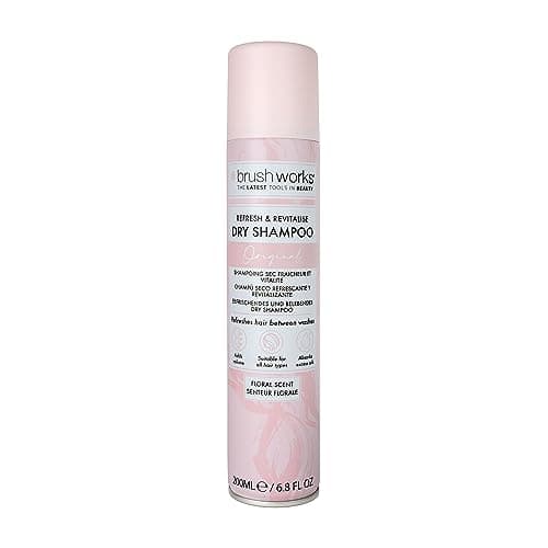 Image of Brushworks Refresh & Revitalise Floral Dry Shampoo – 200ml, Instant Oil Absorption, Boosts Volume, Sweet Floral Scent, Cruelty-Free & Vegan-Friendly