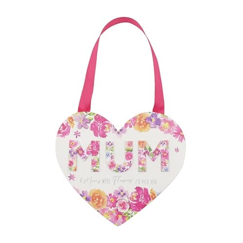 Image of The Leonardo Collection Jennifer Rose Gallery Mum Heart Plaque For Home Decor & Gift | Wooden and Acrylic Plaques For Home and Office | Ideal Signs & Plaque Birthday Gifts For Women & Mom