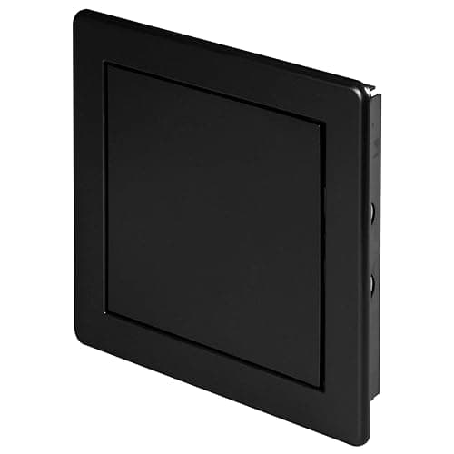 Image of Black Access Panel, 150 mm x 150 mm Revision Door, Gas Water Electricity Service Inspection Hatch Cover, Tough and Durable ABS Plastic, Resistant to Chemical Agents and Temperature