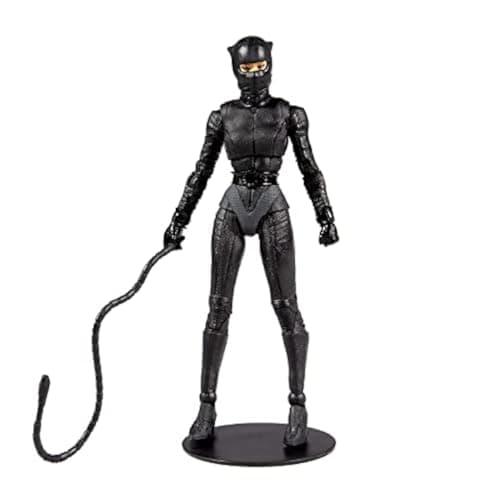 Image of McFarlane Toys, 7-Inch DC Batman Catwoman Action Figure with 22 Moving Parts, Collectible DC Batman Movie Figure with Stand Base and Unique Collectible Character Card – Ages 12+