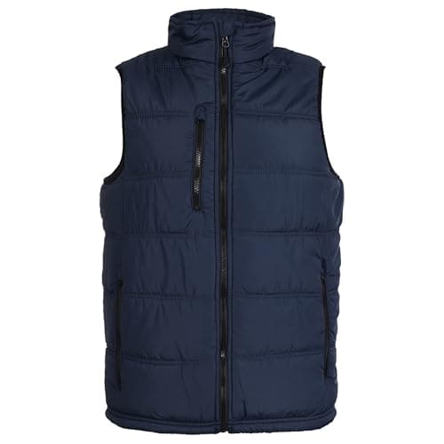 Image of Fort Carlton Men's Bodywarmer - Size Medium, Navy - Lightweight Insulated Gilet - Windproof, Quilted Thermal Layer with Zipped Pockets - Versatile Jacket for Outdoor Work, Casual Wear & Layering
