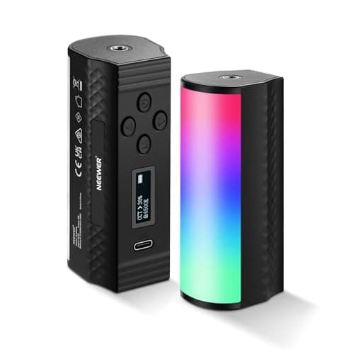 Image of NEEWER 2 Pack Magnetic Handheld Light Wand, 360° Full RGB Mini LED Video Light Stick with 2500mAh Rechargeable Battery,2500-8500K Dimmable Camera Tube Light for Photography TikTok YouTube Vlog,TL96RGB