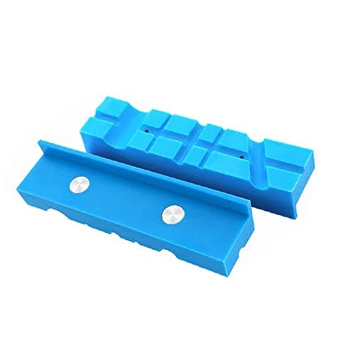 Image of WANGCL 2 PACK 5 Inch Magnetic Vise Jaw Pads Covers Multi-Groove Design Durable TPU Rubber Covers Universal Vise Soft Jaws