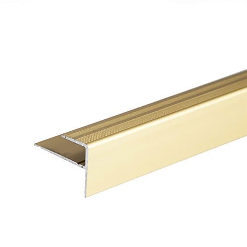Image of ANODISED Aluminium Carpet Edge Nosing Profile Cover Strip Door Floor BAR Trim 900mm x 23mm x 16mm A60 Gold