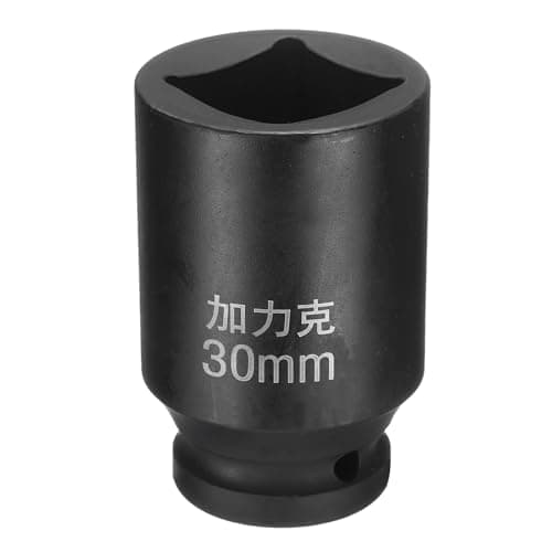 Image of sourcing map 4 Point Square Socket 3/4" Drive by 30mm Metric Square Impact Socket 40CR Blackening Standard Wheel Sockets Pneumatic Socket Tool for Auto Repair Mechanical Maintenance Home Use