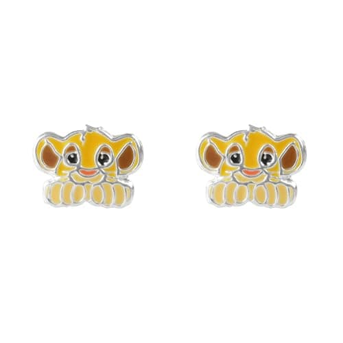 Image of Disney The Lion King Simba Sterling Silver Enamel Earrings