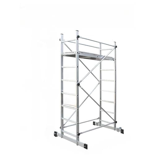 Image of Portable Scaffold Platform Aluminum Alloy Telescopic Scaffolding, Lifting Ladder, Folding Mobile Climbing, Aerial Work Platform