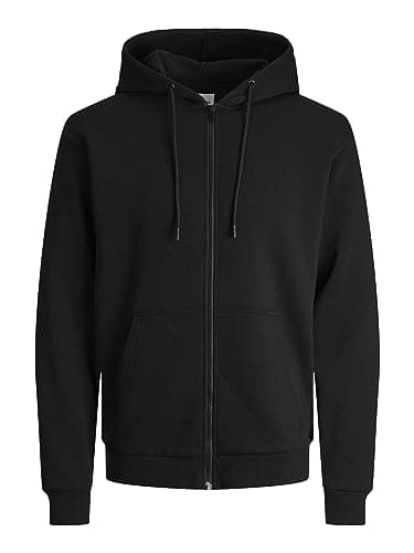 Image of JACK&JONES Men's JJEBRADLEY Sweat Zip Hood NOOS Sweatshirt Jacket, Black, L