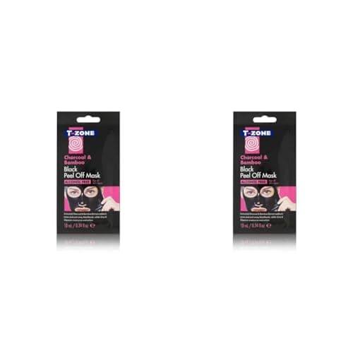 Image of T-Zone Charcoal & Bamboo Ultra Purifying Black Peel Off Mask (10ml) - Unblock Pores and Peel away Blackheads. Moisturise & Soften Skin. (Pack of 2)