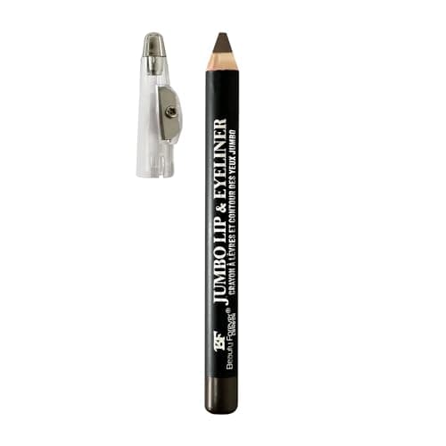 Image of Beauty Forever Jumbo Lip Liner & Eyeliner Pencil with Sharpener, Long lasting Creamy Formula, 3gms (254 Dark Brown)
