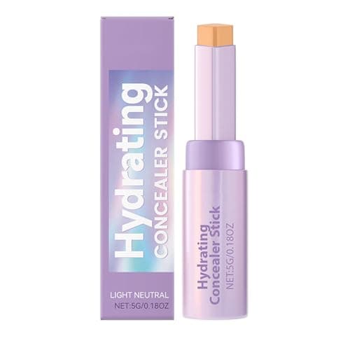 Image of Hydrating Concealer Stick in Fair Neutral - Full Coverage Creamy Makeup for Under Eye Dark Circles, Blemishes & Mature Skin, Lightweight, Blendable, Smudge-Proof & Long-Lasting, Natural