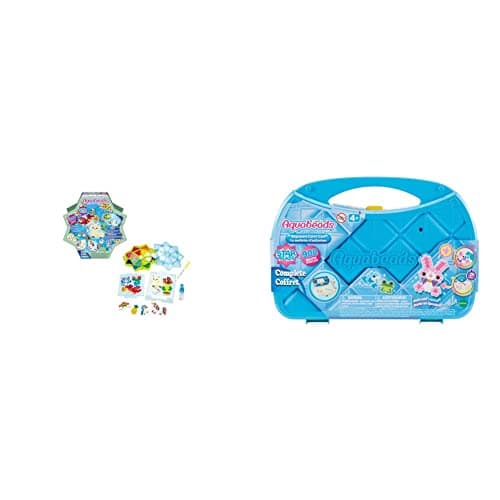 Image of Aquabeads 31601 Star Bead Studio Playset & 31912 Beginners Carry Case, Multi Color