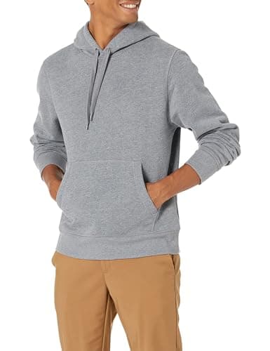 Image of Amazon Essentials Men's Pullover Sweatshirt Hoodie (Available in Big & Tall), Grey Heather, L