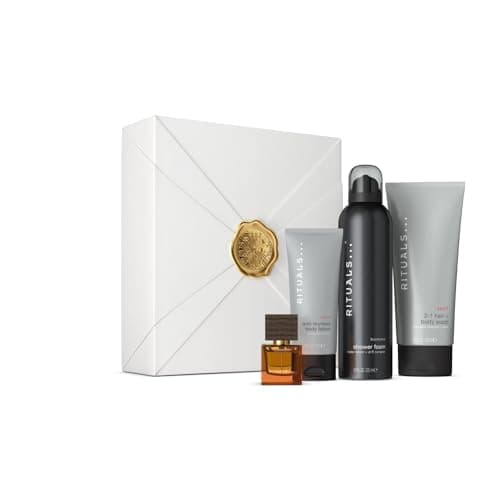 Image of RITUALS Gift Set for Men from The Homme Collection - Shower Gel, 2-in-1 Shampoo & Body Wash, Body Lotion, Eau de Parfum - with Cedar Wood & Vitamin E Complex - Medium