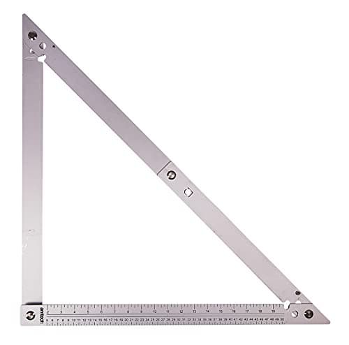 Image of Amtech - Folding Square, Aluminium body with 90° & 45° angles, Metric & inch graduations, Canvas storage bag, 600 mm / 24 in