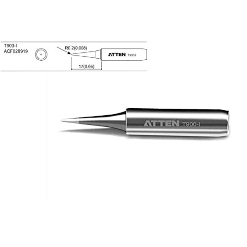Image of 0.2mm Conical Soldering Tip Atten T900-I Compatible with AT-937, AT-938D, AT-8586, ST-60, ST-80 irons and stations