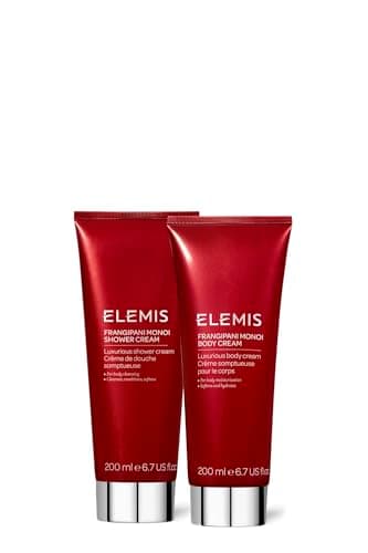 Image of ELEMIS Frangipani Monoi Shower Cream & Body Lotion Duo | Nourishing Bodycare Set with Essential Oils | Hydrating Cleanser & Moisturizer for Soft, Smooth Skin | 2 x 200ml