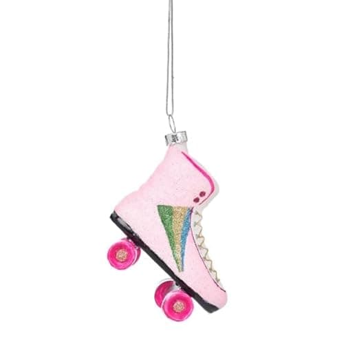 Image of Sass & Belle Retro Rollerskate Shaped Bauble Pink