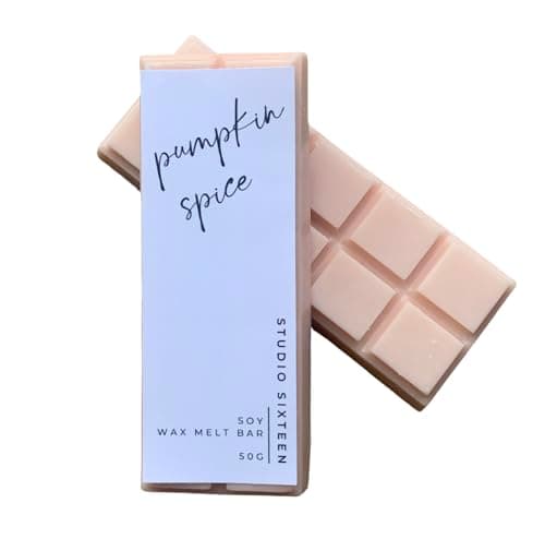 Image of Pumpkin Spice Soy Wax Melt Snap Bar, 50g, Highly Scented, Vegan Wax Melts, Autumnal, Festive, Spiced