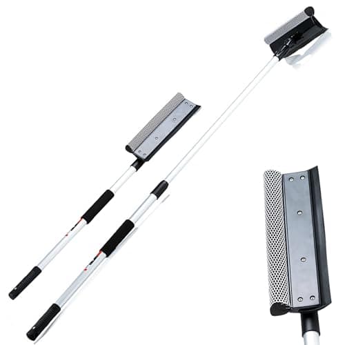 Image of Heyner Germany XL Telescopic Car Window Cleaner Squeegee 70-125cm Replaceable Sponge 407500