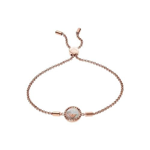 Image of Emporio Armani Bracelet for Women , Length: 165-235mm / Size: 12x12x3mm Rose Gold Stainless Steel Bracelet, EGS2568221