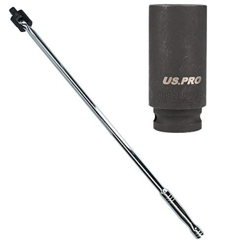 Image of AB Tools Land Rover Wheel Nut 27mm Deep Impact Socket and 1/2" Drive Breaker Bar