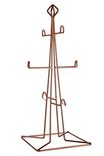 Image of Premier Housewares 507557 Vertex 6 Cup Mug Tree - Copper Plated