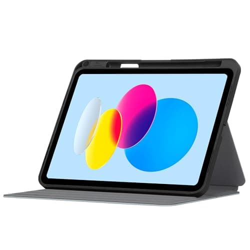 Image of Targus Case for iPad 10th Generation 2022, Click-In Durable Protective Case 10.9 inch, Infinite Viewing Angles with Stand and Magnetic Closure - Silver