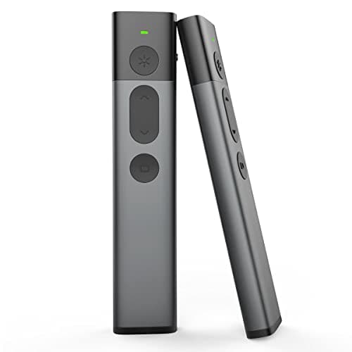 Image of Presentation Clickers for PowerPoint, Rechargeable Aluminum Wireless Presenter Clicker Remote for Mac/Keynote/Computer/Laptop, PowerPoint Clicker for Teacher, Classroom, Office, Meeting-Plug & Play