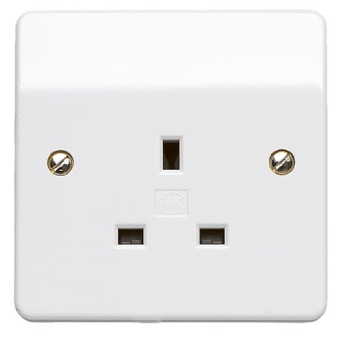 Image of MK K780WHI 13 amp 1-Gang Socket, Standard White