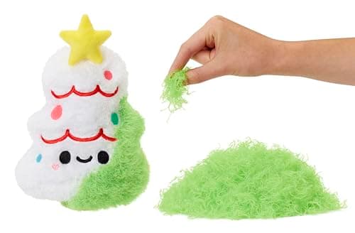 Image of Fluffie Stuffiez Holiday Christmas Tree - Small Collectible Feature Plush - Surprise Reveal Unboxing - Huggable ASMR Soft Fluff - Fidget, DIY, Fur Pulling - Suitable for Kids Ages 4+ and Collectors