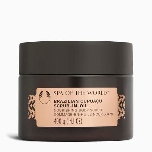 Image of The Body Shop Spa of the World Brazilian Cupuaçu Scrub-in-Oil (1x 400g), Exfoliating Body Scrub with Salt Crystals & Cupuaçu Butter, Luxurious Body Exfoliator for Smooth, Glowing Skin, Vegan