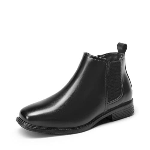 Image of DREAM PAIRS Kids Waterproof Boots Side Zipper Classic Chelsea Boys Dress Boots,Size 1 Big Kid,Black,SDBB2401K