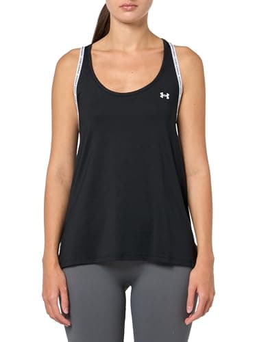 Image of Under Armour Women's Tech Knockout Tank Top, (001) Black/White/White, S