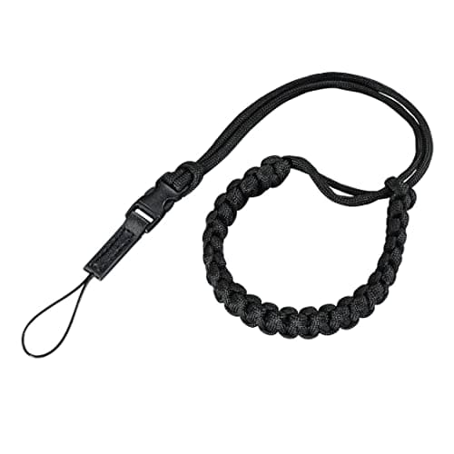 Image of Hama Camera Wrist Strap (Universal Hand Strap, 20 cm Length, Nylon, Retro, Black)