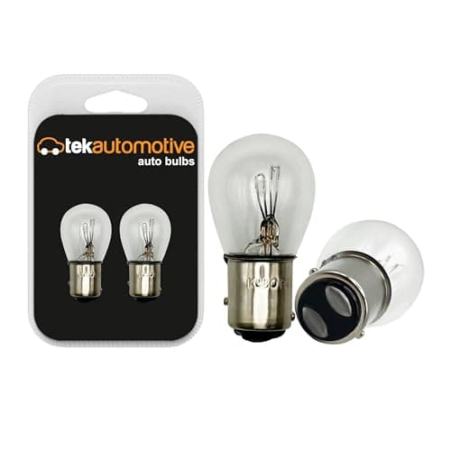 Image of Tek Automotive 2 x 380 P21/5W BAY15D Brake Light Bulbs – 12V 21/5W Stop & Tail Car Bulbs (Staggered Pins, Dual Filament)