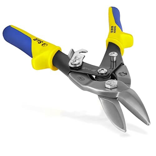 Image of S&R Professional Aviation Tin Snips, 250mm – Straight Cut – Cr-Mo Steel – Universal Metal Shears for Cu, Steel, INOX – HRC 60–62