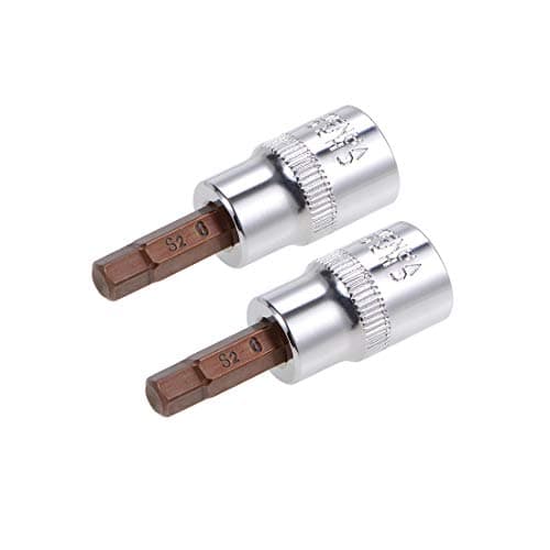 Image of sourcing map 2 Pcs 3/8" Drive x 6mm Hex Bit Socket, Standard Metric, S2 & Cr-V Steel