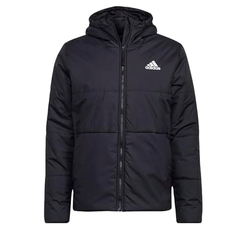 Image of adidas Men's BSC 3-Stripes Hooded Insulated Jacket, Black, XL