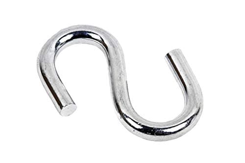 Image of DOJA Barcelona S Hooks Metal, Hanging S Hooks, Heavy Duty, Metal, Hanging, Heavy Duty M5 Pack of 25 Zinc Coated Steel for Kitchen Utensil, for Wardrobe Clothes and Garage Tools – Wall Door Cupboard...