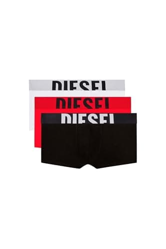 Image of Diesel DAMIEN-3 PACK BOXER-SHORTS - LOGO, Red/Black, L