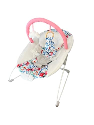 Image of LADIDA My First Baby Bouncer with Soothing Music and Vibration, Removable Toy Bar with 2 Toys Suitable for Newborns