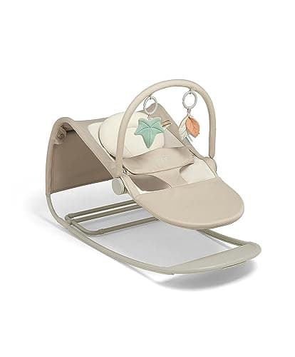 Image of Mamas & Papas Tempo 3-in-1 Rocker/Bouncer, Lightweight, 3-Point Harness and Easily Removable Magnetic Toy Bar, Sand